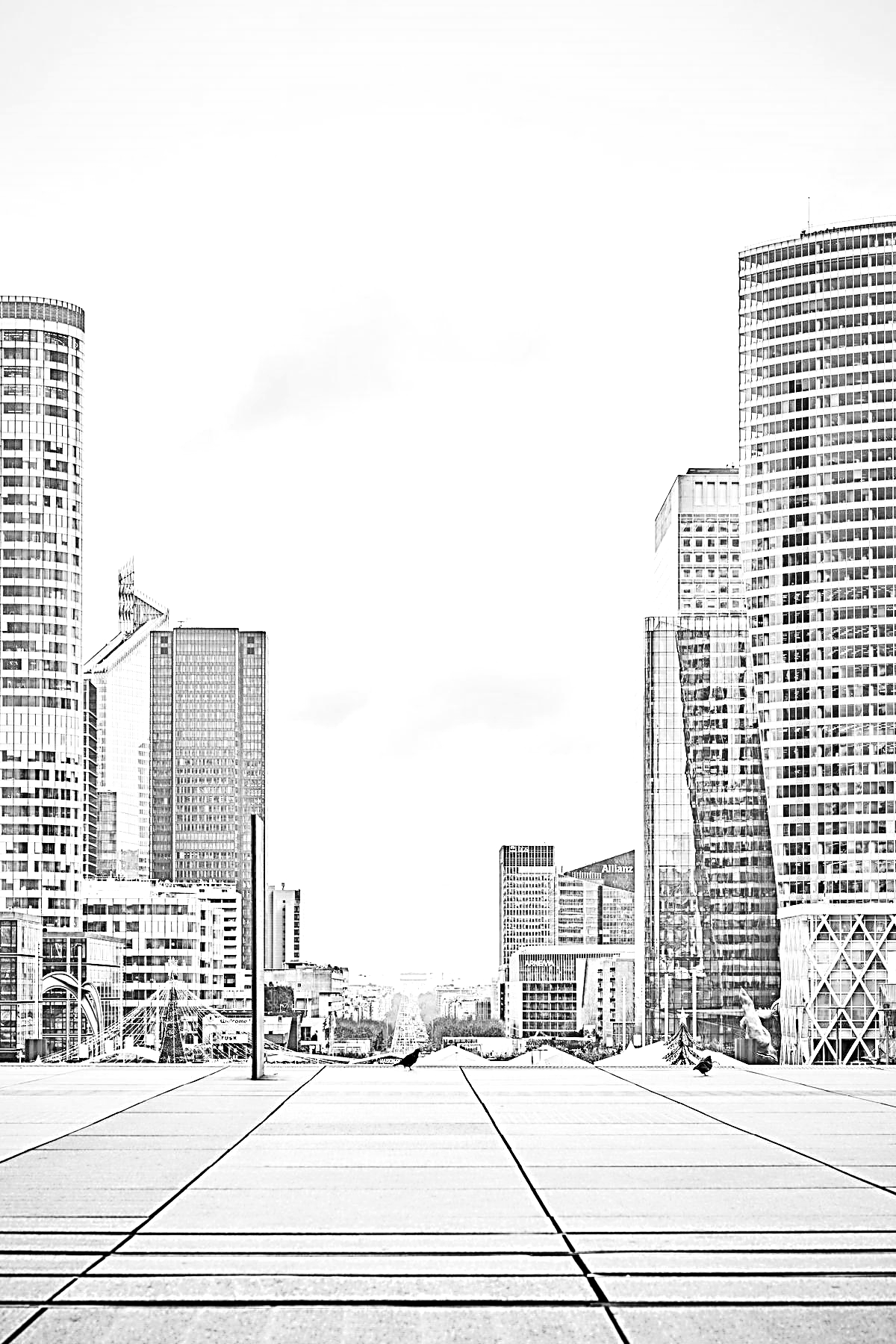 Croquis d'un quartier d'affaires